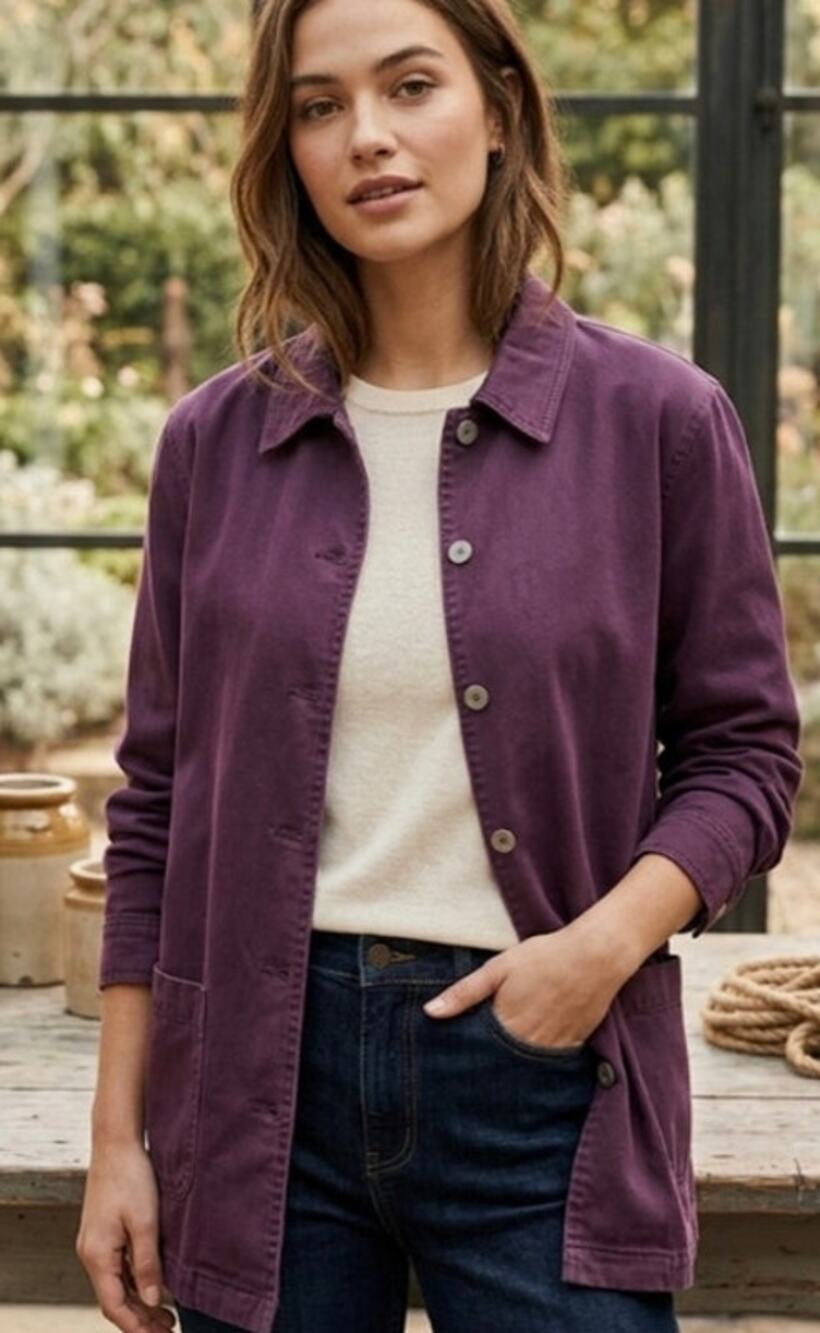 Vintage 90's Cherokee Utility Shacket in Gorgeous Purple